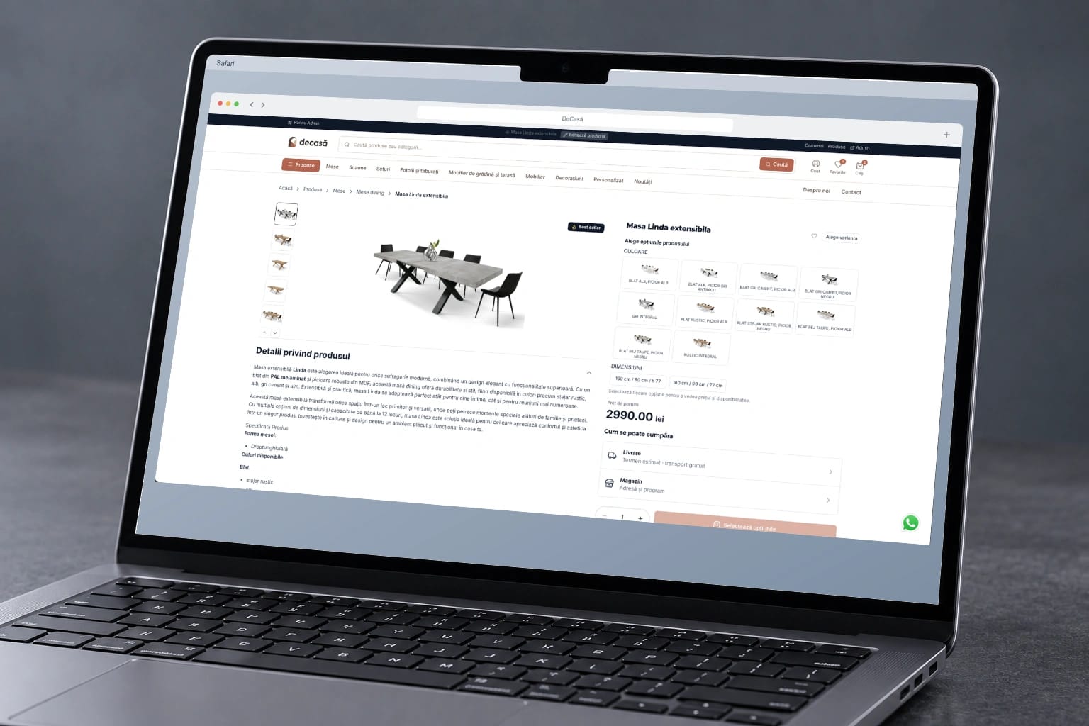 A DeCasă product page