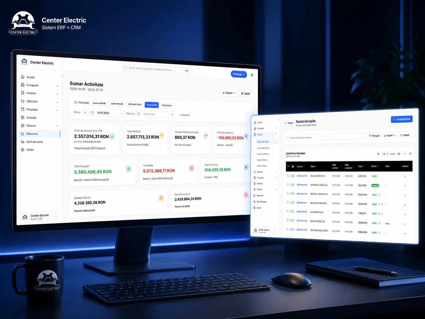 ERP + CRM in one system