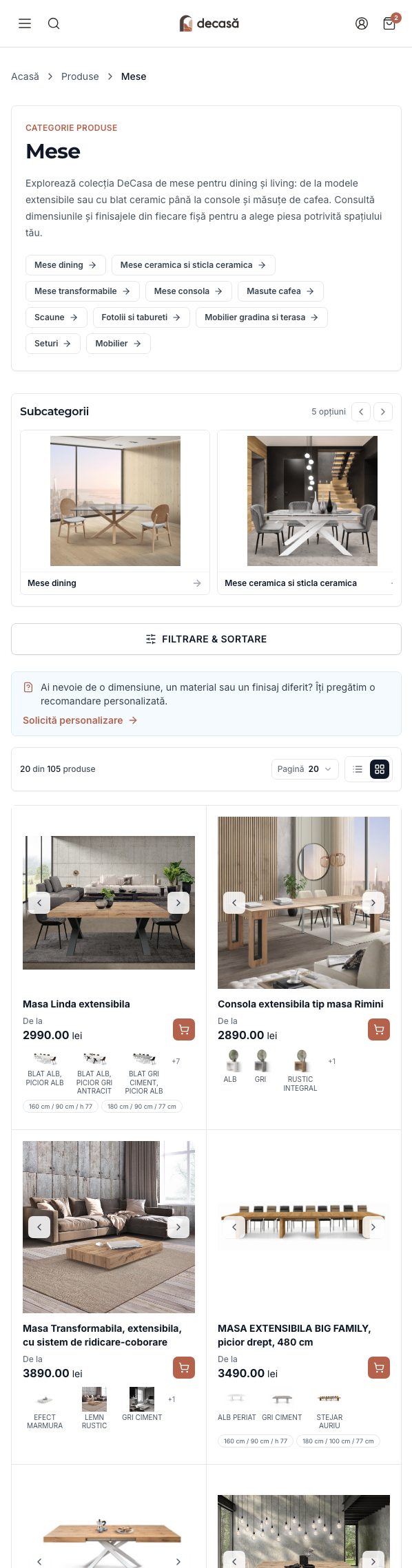 Table catalog