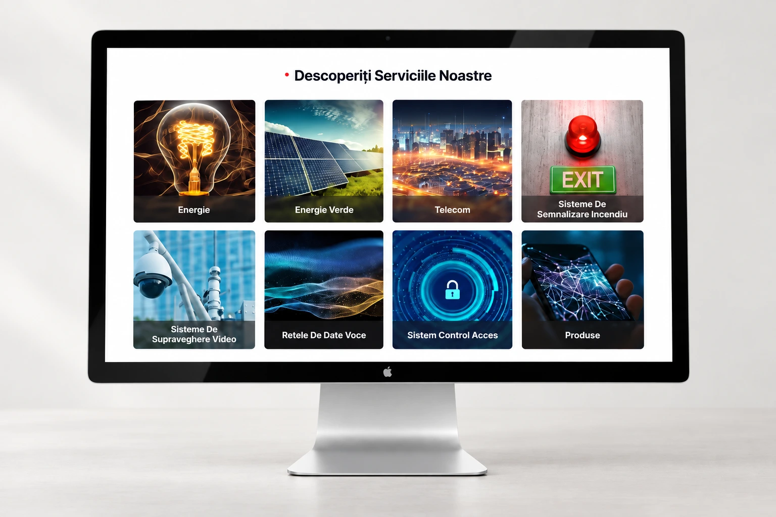 A website structured by area of activity