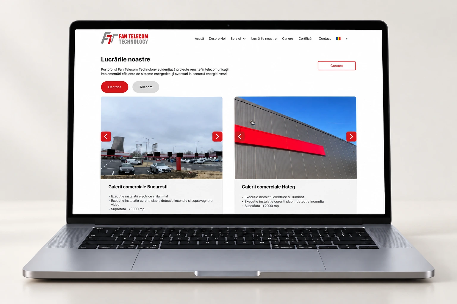 A dedicated section for projects and certifications
