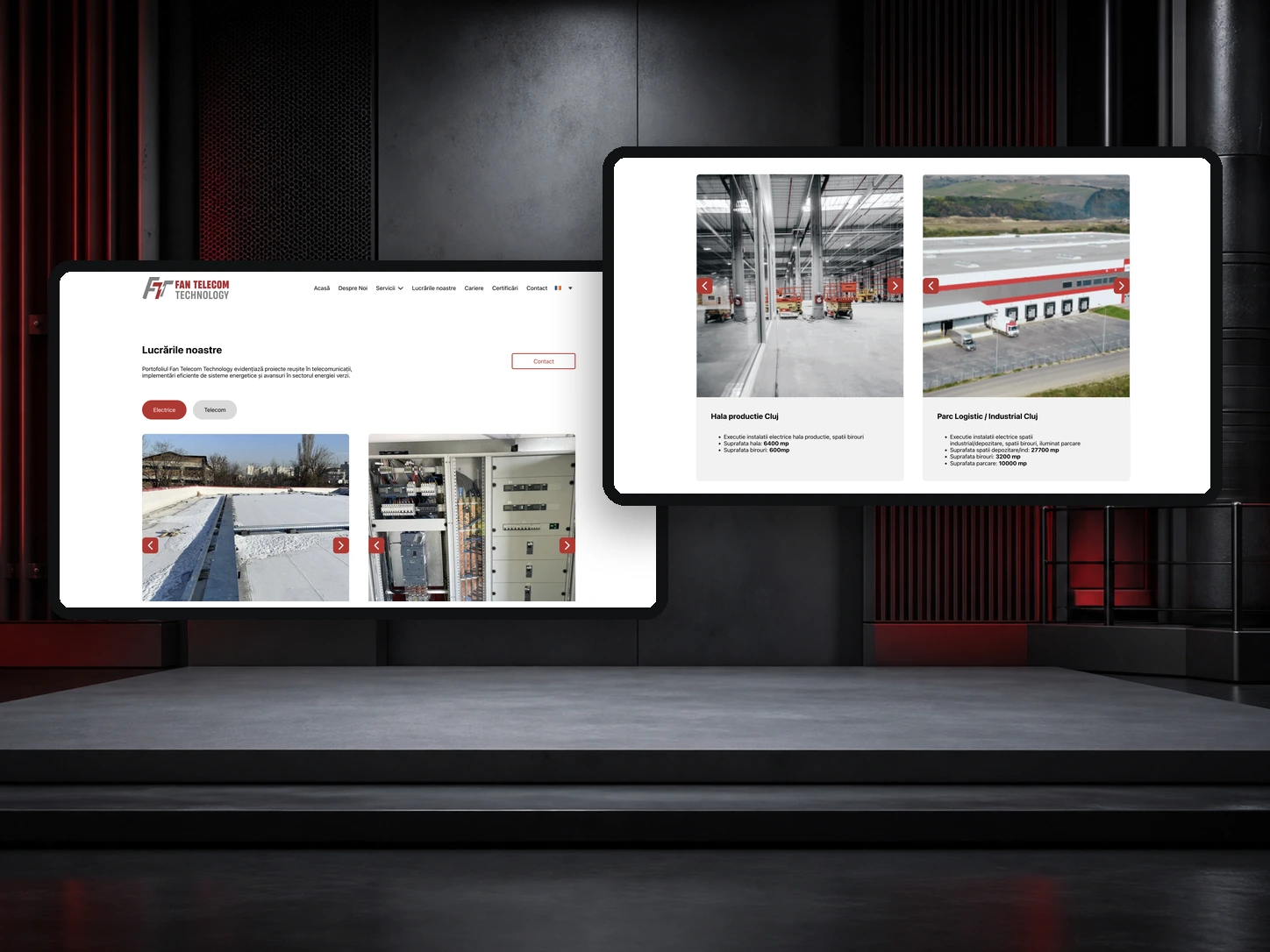 A dedicated section for projects and certifications