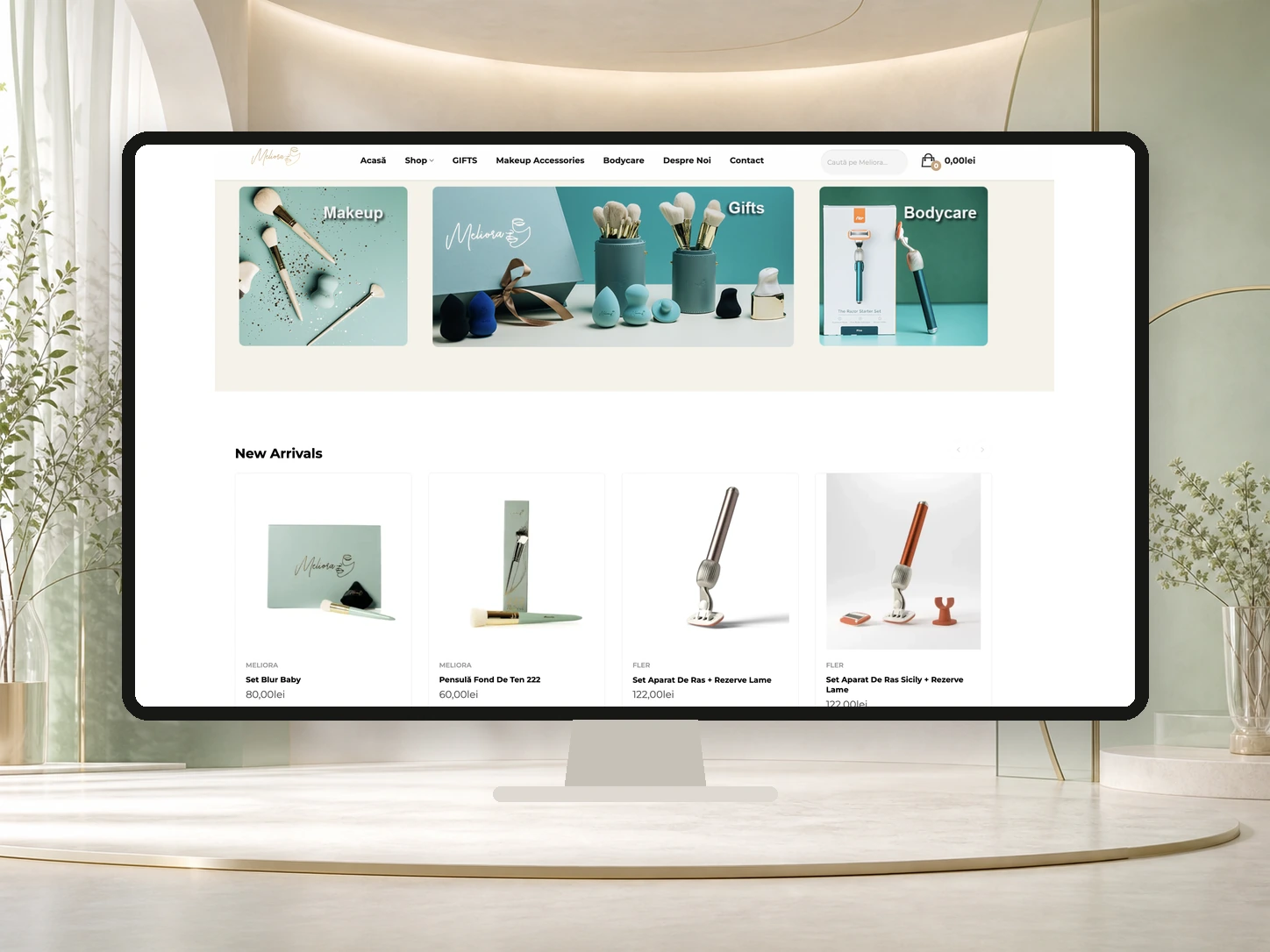 An online store organized into clear categories