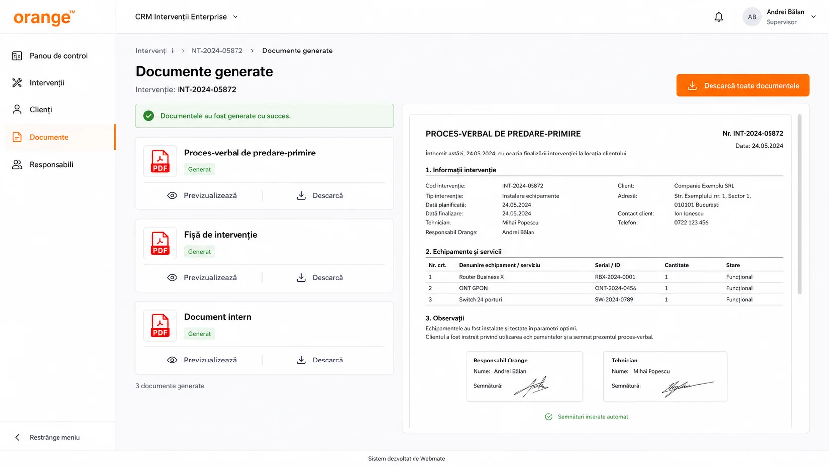Documents generated from the same information