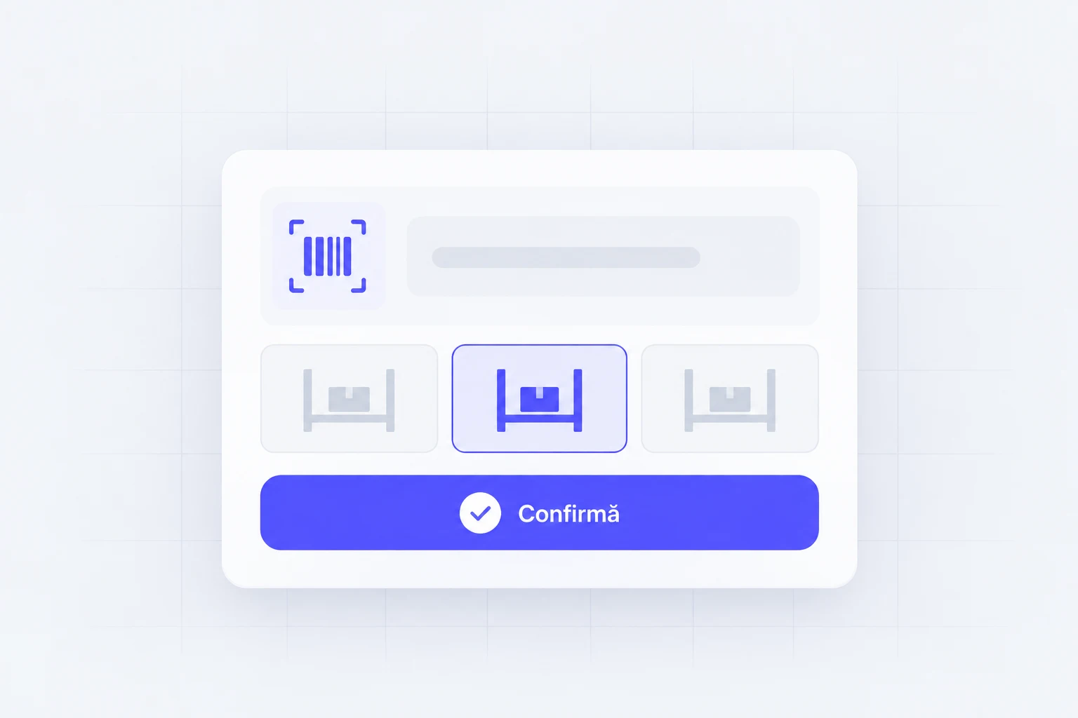 UI/UX illustration for warehouse scanning and picking