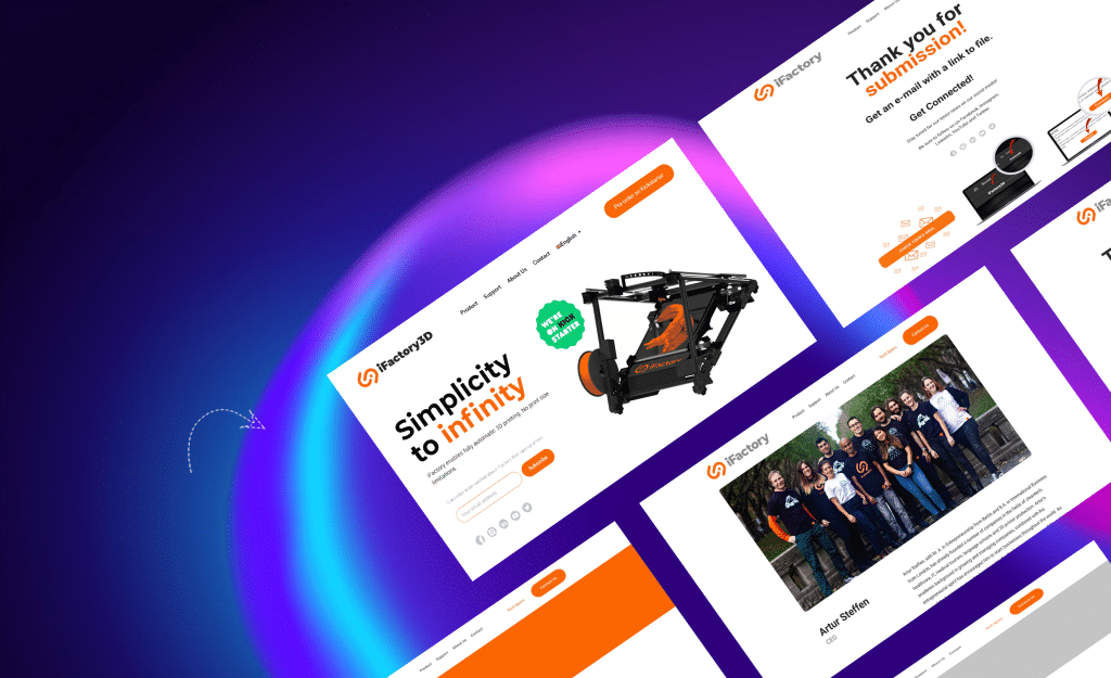 Pagina de pornire a unui site web cu o mulțime de imagini diferite.