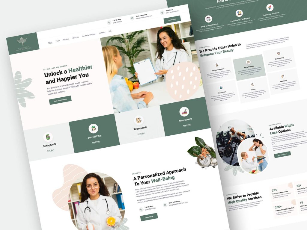 Un site web pentru o clinică medicală.