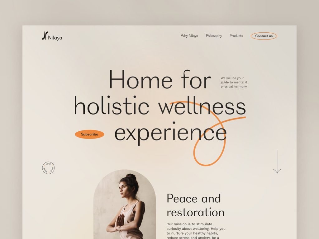 Un site web pentru o experiență de wellness holistică.
