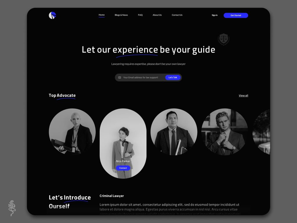 Un site web cu fundal negru și un grup de oameni.