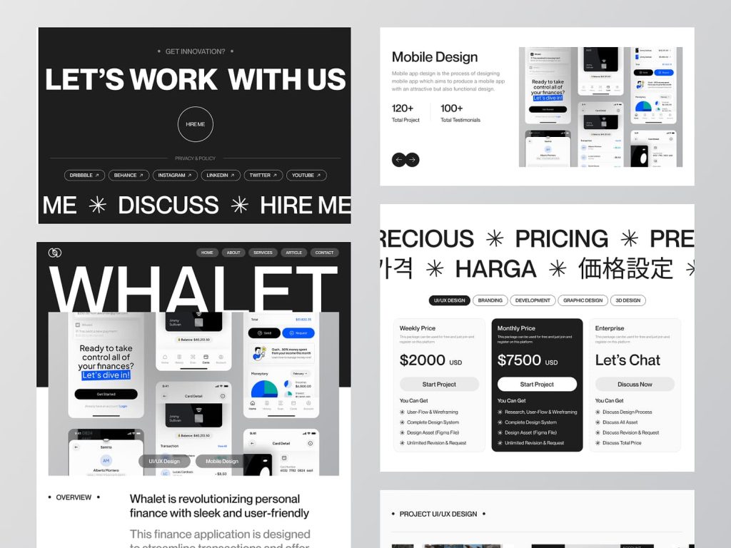 Un site web alb-negru cu fundal alb.